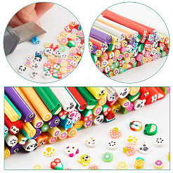 2 пакетик 2-х видов бусины из полимерной глины ручной работы CLAY-AR0001-27