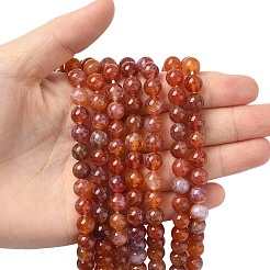 Природные пожары треск агат бисер нитей X-G-G212-8mm-10