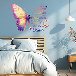 Полупрозрачные самоклеящиеся наклейки на стену из ПВХ&nbsp;STIC-WH0015-300