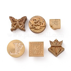 (дефектная распродажа: окисленная) восковая печать латунная головка штампа AJEW-XCP0001-40