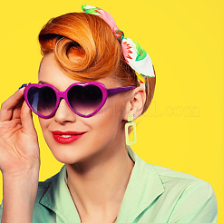 6 пара 6-х стилевых акриловых сережек-гвоздиков с выемками прямоугольной формы EJEW-AN0001-59