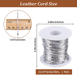 Cordon en cuir PU laser de 20 m&nbsp;DIY-CL0001-26A