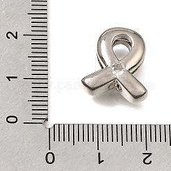 Micropave de latón transparente perlas de circonita&nbsp;CU-CBAEEA8-34P