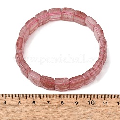 Elastische Armbänder aus synthetischen Erdbeerquarzperlen für Damen und Herren&nbsp;G-K303-02K