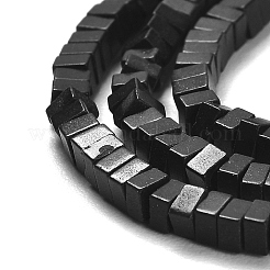天然石瑪瑙ビーズ連売り  染め  正方形  ブラック  2.5x2.5x1.5mm  穴：1mm  約236個/連  15.08''（38.3センチメートル）&nbsp;G-M422-A01-01A
