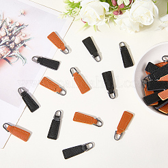 40 шт. 2 цвета pu кожаный бегунок для молнии&nbsp;FIND-GF0008-33