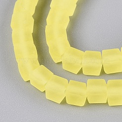Fili di perle di vetro smerigliato trasparente&nbsp;LS-GLAA-N072-01A-A20