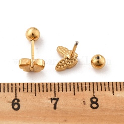 Серьги-гвоздики из нержавеющей стали 304&nbsp;STAS-E502-04G-02