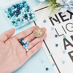 200 шт.г. Океанический микс перламутровых стеклянных бусин-жемчужин HY-HY0001-03B