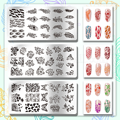 DIY-Nagelkunst-Vorlagen aus Edelstahl&nbsp;MRMJ-WH0092-035