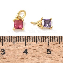 Ottone micro spianare pendenti zirconi&nbsp;KK-T084-05G