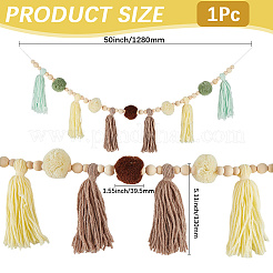 Круглые хлопковые кисточки настенные украшения&nbsp;HJEW-WH20003-19B