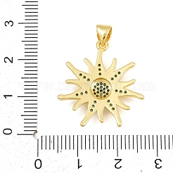 Messing Micro Pave Himmelblau Zirkonia Anhänger&nbsp;CU-CBA4A93-03D-G