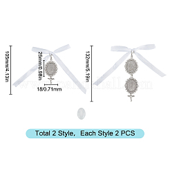 Овальный фотобукет из сплава и стекла в тибетском стиле&nbsp;HJEW-HY0001-11