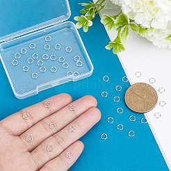 50 шт. 925 спаянных закрытых соединительных кольца из стерлингового серебра&nbsp;STER-PH0004-26