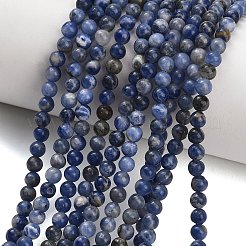 Natürliche Südafrika-Sodalith-Perlenstränge&nbsp;LS-G-S259-35-4mm