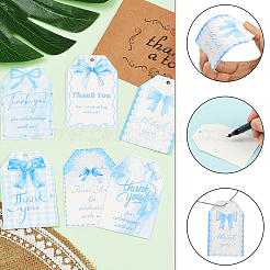 Papierrechteck mit Schleifenanhänger&nbsp;DIY-WH20055-033B