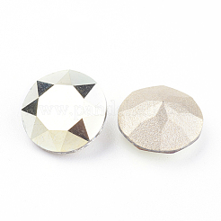 Cabochons de strass pointu dos et dos plaqué en verre&nbsp;RGLA-J012-8mm-001MG