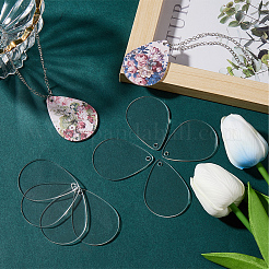 Подвески из прозрачных акриловых дисков&nbsp;TACR-SC0001-38B