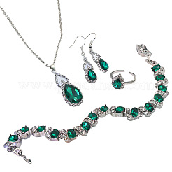 Set di gioielli in lega di strass e vetro&nbsp;FS-WG78952-01