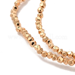 Гальванические нити из синтетических немагнитных гематитовых бусин G-I364-O01-LG