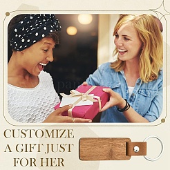 10 шт. прямоугольные деревянные заготовки для брелоков-подвесок&nbsp;FIND-YW0008-08