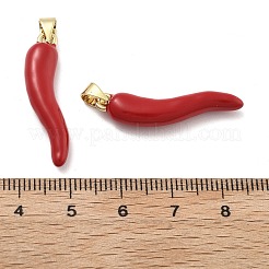 Латунь эмаль подвески&nbsp;KK-U060-31G-01