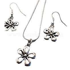 Collana pendente in lega a forma di fiore e set di orecchini pendenti per donna&nbsp;FS-WGBA49E-01