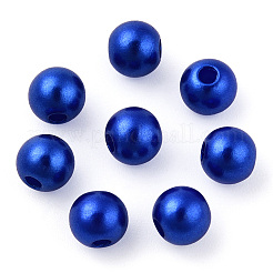 Окрашенный распылением абс-пластик имитация жемчужных бусин&nbsp;OACR-T015-05A-06