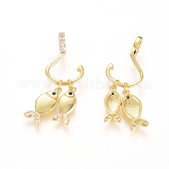 Латунные микро проложить кубического циркония подвески ZIRC-G166-28G