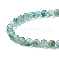 Perles de jade blanches naturelles teintes rondelles facettées&nbsp;G-D073-01B