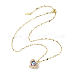 Ожерелье с кулоном из кубического циркония NJEW-C039-05KCG-02