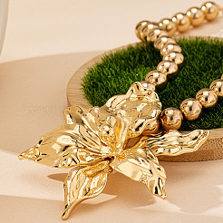 3d цветок сплав кулон круглый ccb пластиковые бусины ожерелья для женщин&nbsp;FS-WG582AE-01