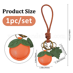 1pc Obst Pu-Leder Anhänger Dekoration&nbsp;HJEW-FH0001-86B
