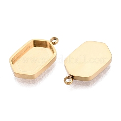 Componente cabochon pendente in acciaio inossidabile 304&nbsp;STAS-Q113-24B-G