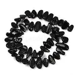 Натуральный черный турмалин бисер нитей&nbsp;G-K393-B06