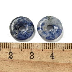 Натуральные голубые пятна яшмы пончики/пи дисковые подвески&nbsp;G-G142-01H