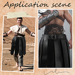 Юбка из искусственной кожи с римским поясом&nbsp;AJEW-WH20033-120A