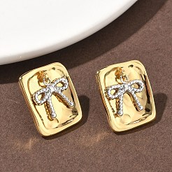 Двухцветные серьги-гвоздики из нержавеющей стали 304&nbsp;EJEW-B156-17G