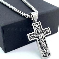 Старинные греческие ожерелья из нержавеющей стали с крестом Иисуса для женщин и мужчин OK2125