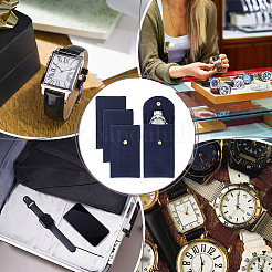 Прямоугольная бархатная сумка для хранения часов с откидной крышкой&nbsp;ABAG-WH0044-46B