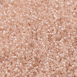 MIYUKIデリカビーズ  シリンダー  日本製シードビーズ  11/0  （db1479)透明な淡い桃の光沢  1.3x1.6mm  穴：0.8mm  約2000PCS /ボトル  10 G /ボトル&nbsp;SEED-JP0008-DB1479