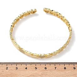 Латунь микро проложить Цирконом браслеты&nbsp;BJEW-C144-02G