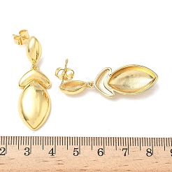 Серьги-гвоздики из латуни с конским глазом&nbsp;EJEW-F389-06G