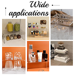 2 шт. 2 стиля прямоугольная прозрачная акриловая стойка-подставка для дисплея ODIS-GA0001-44