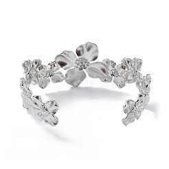 Браслеты-манжеты из нержавеющей стали 304 для женщин&nbsp;BJEW-Z078-10P