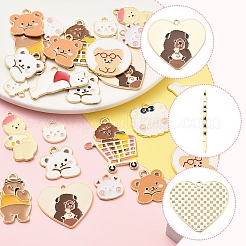 28шт 11 стиля подвески из сплава с эмалью ENAM-FS0003-17