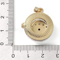 Латунь микропаве фианиты со стеклянными подвесками&nbsp;KK-Q815-06G