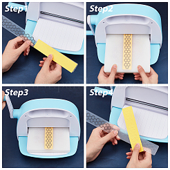 12 plantilla de fondant de plástico con 12 patrones&nbsp;DIY-GL0001-56B