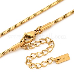 Ионное покрытие (ip) 304 нержавеющая сталь кулон в форме сердца круглая цепочка змея ожерелья для женщин&nbsp;NJEW-G142-04G